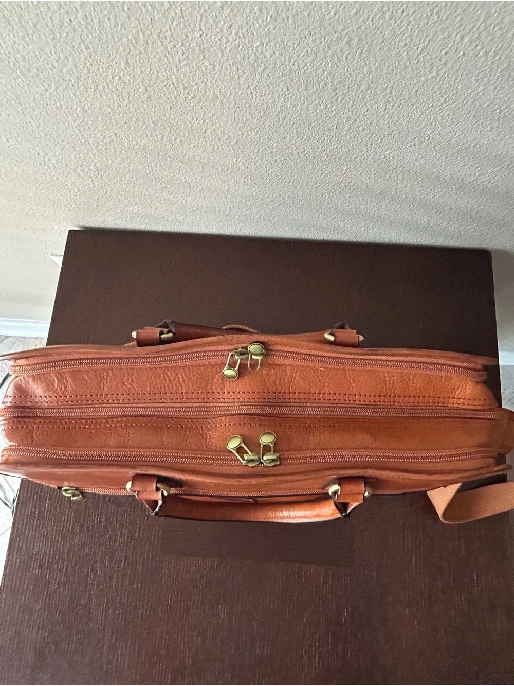 Banuce Italian Chest Nuts Full Grain Leather Multi-purpose Briefcase for Women